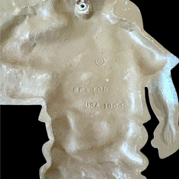 Vintage 1966 Sexton Wall Plaques - Boy and Girl Bathroom Toothbrushing Set - Picture 5 of 6